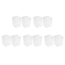 Acrylic Pen Holder 10 Pack,Clear Desktop Pencil Cup Stationery Organizer for Office Desk Accessory