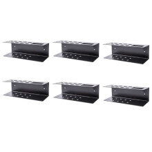 6X 10-Slot Wall Mounted Office Organizer Dry Erase and Eraser Holder Rack, Acrylic Dry Erase Holder, Black