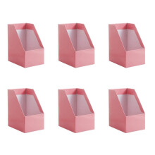 6X Portariviste In Carta Fermalibri Portadocumenti per Libri Portadocumenti Pieghevole Organizer per Ufficio