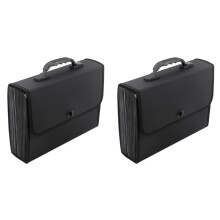 2X Pasta de Arquivo Multicamada A4 Bolsa de ÓRgão PortáTil com 26 Grades para Estudantes de EscritóRio com Suporte de Papel de Teste de