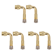 6 Pcs Valve Extension Valve Tire Brass 90 Degree Universal for Truck Car Motorcycle
