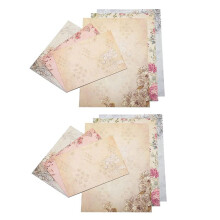 60 Stuks Vintage Briefpapier Bloemen Schrijfpapier Bijpassende Enveloppensets voor Handschriftbrieven, Diverse Kleuren