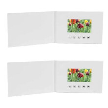 2X Carte de Livre Vidéo 4,3 Pouces 4 Go Lcd Invitation Cadeau Musique Carte de Vœux Télécharger des Vidéos Invitation de Mariage Cadre Numérique