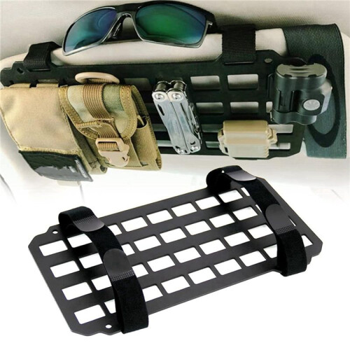 2X Car Sun Visor Rigid Molle Organizer Panel for Backpack Accessories Gear Holder Molle Pouches EDC Tools 2