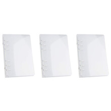 3X 6-Ringspärm i Plastmapp, Lämplig för Kontorsmaterial i Letter-Storlek A5