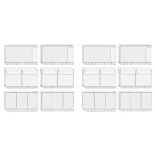 24 Pièces A6 Pochettes de Reliure Enveloppes D'Argent Dossier Transparent Organisateur Feuilles de Pochette de Carte Photo pour Carte de Visite de
