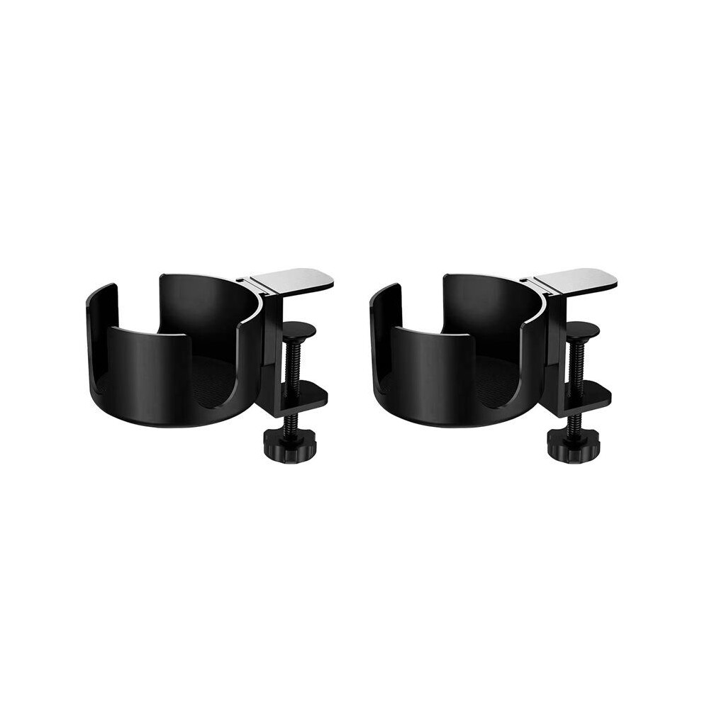 Semoic 2X Table Cup Holder Strong Detachable Clip Drink Holder Clamp Desk Organizer Deskside Bottle Holder For Dining Room