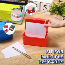 8x Index Card Holder Box 3x5In, Flash Note Card Holder Box Organizer Case, 3x5 Index Card File Box, 4 Colors Pack