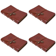 4X Retro Quaderni per Appunti di Ruolo Blocchetti per Appunti Diario Blocco Note Agenda Marrone Chiaro S