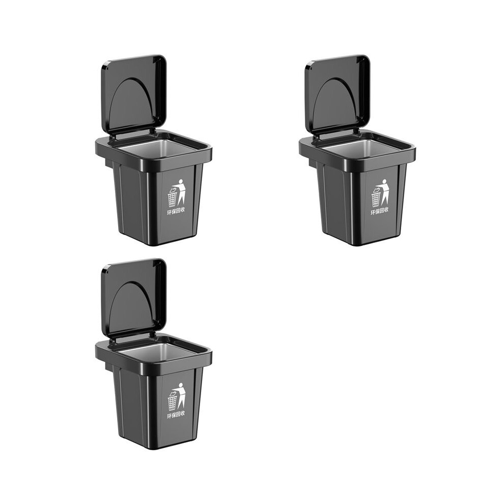 Semoic 3X Stainless Steel Wall-Hanging Ashtray With Lid Trash Can-Shaped Bathroom Living Room Fly Ash-Proof Punch-Free A