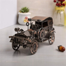 2X Modèle de Voiture Vintage Antique en Métal, Collection Artisanale, Véhicule de Collection pour Bar ou Décoration de Maison, Excellent Cadeau