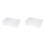 2X Plastic File Organizer Transparent Square Storage Box A4 Storage Box File Storage Box M 1