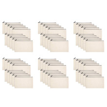60 Stück Blanko DIY Basteltasche Canvas Stiftetui Blanko Schminke Taschen - Canvas Bleistift Beutel Baumwolle Canvas Kosmetik Tasche Reise Tasche