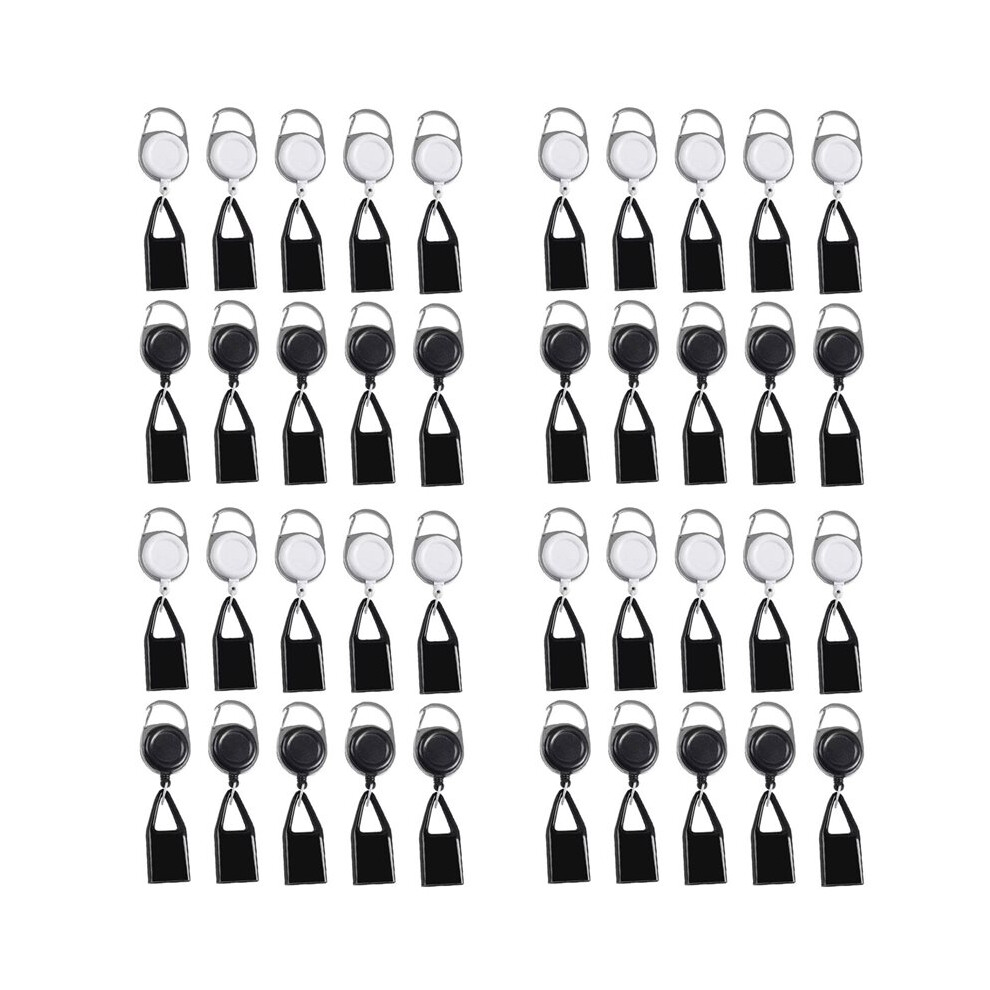 40Pcs Silicone Lighter Holder Sleeve Clip Lighter Protective Cover Smoking Accessories with Retractable Keychain