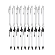 20 Stylos de Sublimation Stylo de Transfert de Chaleur Vierge Stylo à Bille de Sublimation avec Film Rétractable Stylo à Pince Personnalisé en