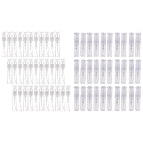 320Pcs Transparent Empty Spray Bottles Plastic Refillable Container Empty Cosmetic Containers - 120Pcs 3Ml & 200Pcs 2Ml 1