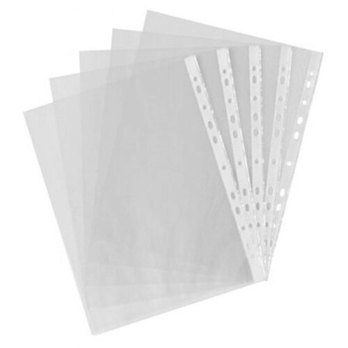 400St A4 PP Stansade Punchfickor Mappar Arkivering Plånböcker Ärmar Väska Transparent 0,03Mm 1