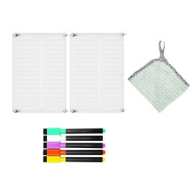 Akryl Magnetic Dry Erase Board för Kylskåp, Clear Magnetic To Do List Vit Board, 2st Akryl Torrradering Att Göra Lista