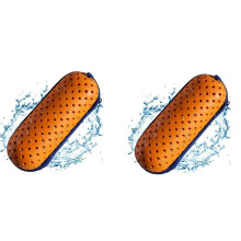 Custodia per Occhialini da Nuoto Gialla, Custodia Protettiva per Occhiali con Clip, Foro di Drenaggio, Custodia per Occhialini con Cerniera