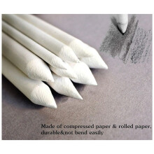 12 PCS Blending Stumps and Tortillions Paper Art Blenders with Sandpaper Pencil Sharpener Pointer for Student Artist