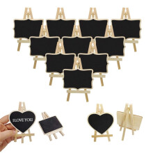 21PCS Wooden Blackboard with Tripod Menu Message Board Signs Chalkboard Wedding Decoration Supplies Shop Home Decor
