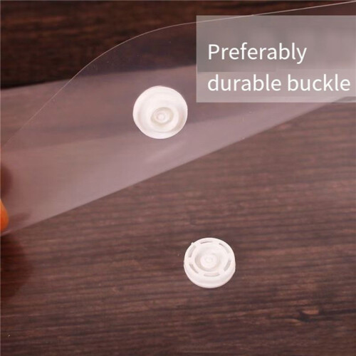 100PCS Transparent Waterproof Envelope Folder with Buttons, A4 Size, Thickened Plastic Material for School Office 2