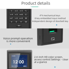 Macchina per La Rilevazione Presenze con Impronte Digitali RFID 125KHZ per Kit Sistema di Controllo Accessi per Porte Intelligenti Tastiera Autonoma