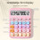 Mechanical Calculator Large LCD Display  Round Button Cute Candy Colored Calculator Suitable for Office School Yellow 10
