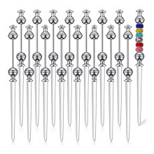 16 Pcs Beadable Letter Opener Metal Letter Opener Envelope Beadable Letter Opener for Gift Office Home DIY Supplies