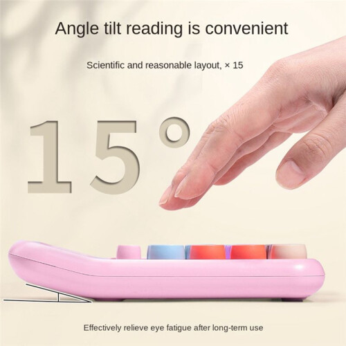 Mechanical Calculator Large LCD Display  Round Button Cute Candy Colored Calculator Suitable for Office School 1