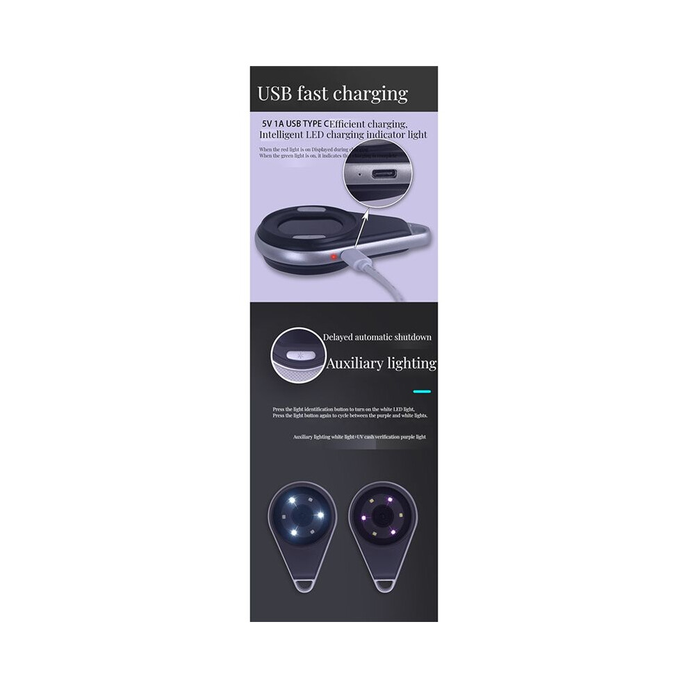Exogio Digital Display Frequency Magnifying Glass 60/80/100X With Three Multiples Switching Portable Microscope