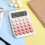 Desktop Mechanical Calculator, Cute  Buttons Calculators with 12 Digits Large LCD Display, Desk Accessories, 4