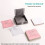 Sticky Note Holder with Stencil, Sticky Note Dispenser Compatible with Note, Note Organizer for Note Pad,A 3