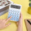 Desktop Mechanical Calculator, Cute  Buttons Calculators with 12 Digits Large LCD Display, Desk Accessories, 3
