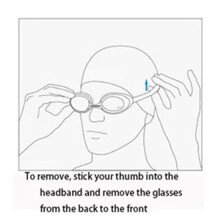 Schwarze Schwimmbrille mit Integrierten Ohrstöpseln, Wasserdichte und Beschlagfreie Schwimmbrille für Männer und Frauen (Flachlicht)