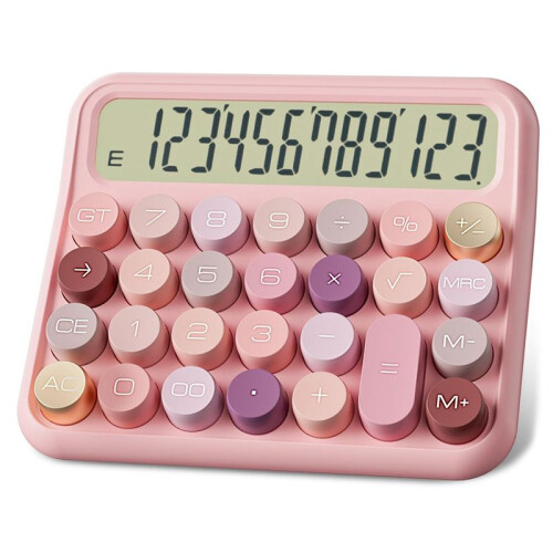 Calculadora Mecânica de 12 Dígitos com Display LCD de 5 Polegadas, Botões Grandes, Calculadora de Mesa Fofa para Uso Doméstico e de Escritório 2
