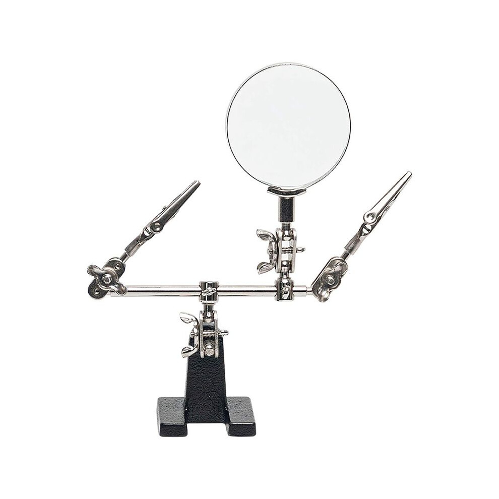 Helping Hands Magnifier With Dual Adjustable Alligator Clips In 2.5X Magnifying Glass Soldering Station For Crafting 4712156097303