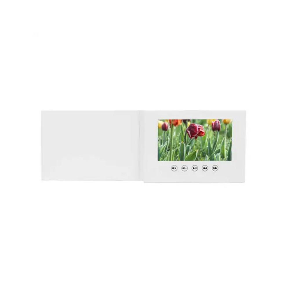 7 Inchs Video Book Card 4Gb Lcd Invitation Gift Music Greeting Card Upload Videos Wedding Invite Digital Frame White 6034240103621