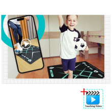 Tappetino da Allenamento per Calcio Rosso, Pieghevole, Antiscivolo, per Bambini, per Adulti.