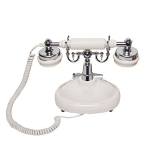 Audio Guestbook Wedding Phone Phone Record Custom Audio Message Guestbook Classic Retro Style for Party Birthday,White