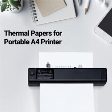200 Sheets for Phomemo A4 Thermal Paper M08F Printer Quick-Dry Continuous Thermal Paper Documents Study Notes