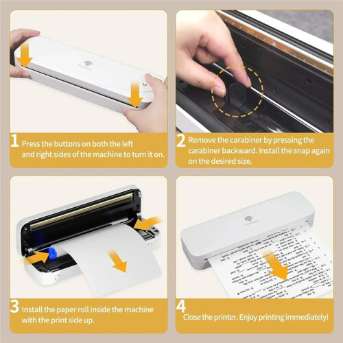 100 Sheets for Phomemo A4 Thermal Paper M08F Printer Quick-Dry Continuous Thermal Paper Documents Study Notes 2