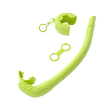 Soft Silicone Diving Snorkel, Portable and Foldable Design, Easy to Breathe, Suitable for Free Diving and Swimming,A