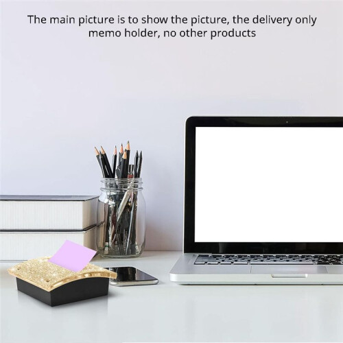 Rhinestone Self Stick Note Pad Holders 4 X 4 Inches Memo Note Holder Dispenser Sticky Note Holder Sticky Notes Dispenser 2