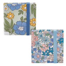 2 Pcs Watercolor Sketchbook 2.4x2.4 Inch 300g Portable Square Fabric Cover Small Watercolor Sketchbook 40 Pages