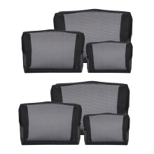 Schwarze Netz Kosmetik Tasche Perspektive Reissverschluss Tasche Reise Kosmetik 6 (S, M, L)