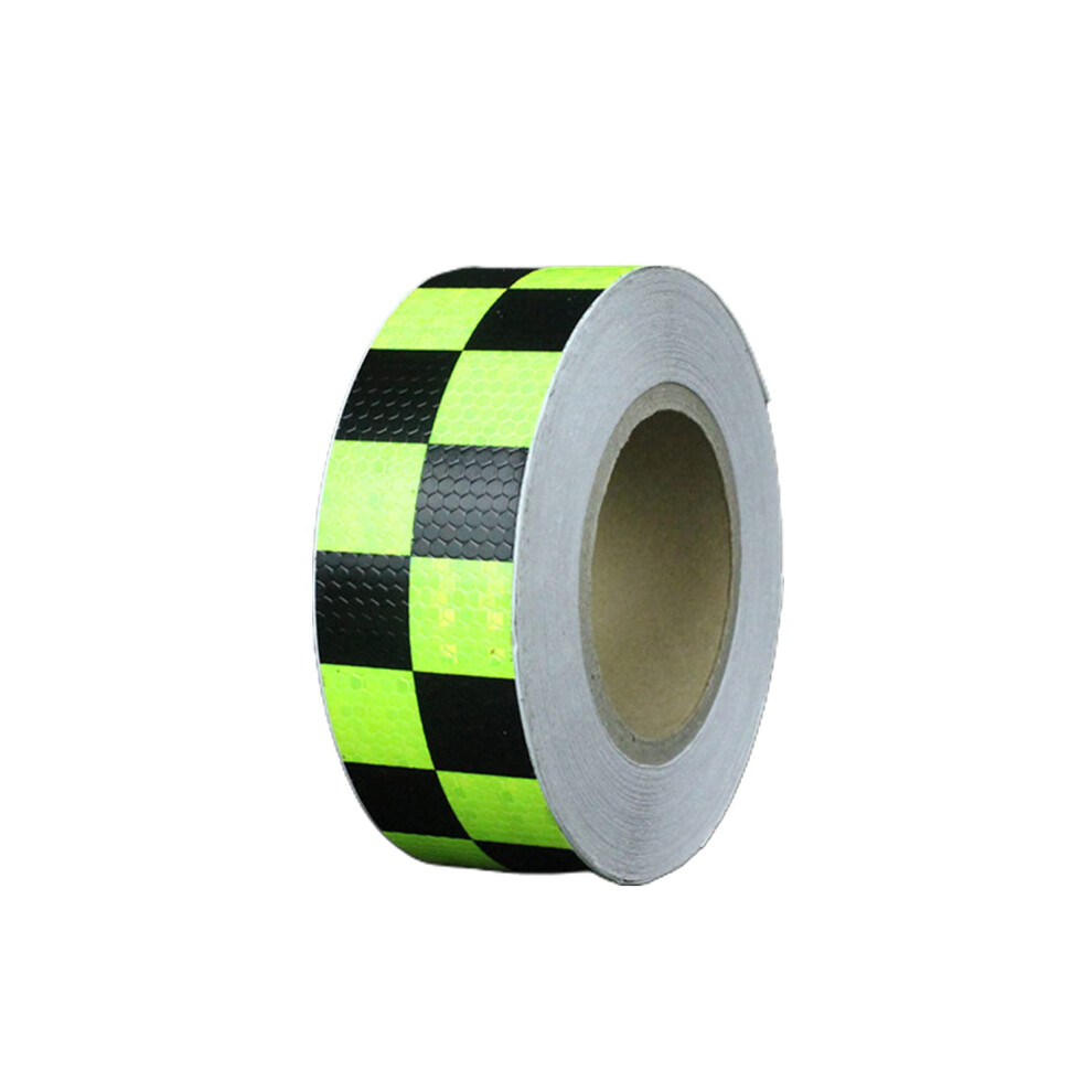 Reflective Safety Tape 2 Inch X 147 Ft Visibility Weatherproof Adhesive For Vehicles Bikes Yellow/Black/Light 9174973028352