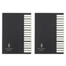 2X Cinque Righe Note Musicali Note Musicali Scheda Personale Staffa Notebook