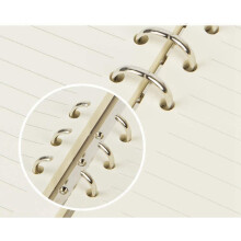 2Pcs A5 Notebook 6 Holes Cover Notebook Loose Pocket Leather Refillable Notebook Binder Rings Journal,Black & Brown