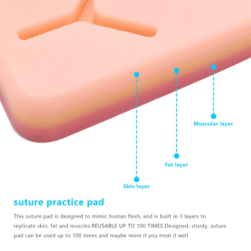 6X Skin Suture Training Kit Pad Suture Training Kit Suture Pad Trauma Accessories for Practice and Training Use 1